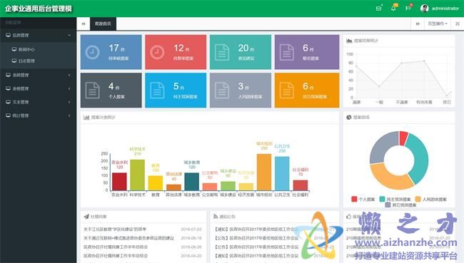 绿色通用企业信息管理后台HTML网页模板[7.56MB]