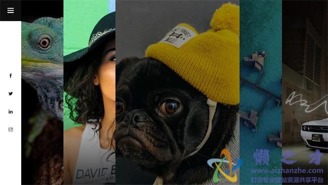 全屏图片展示响应式HTML网页模板[5.70MB]