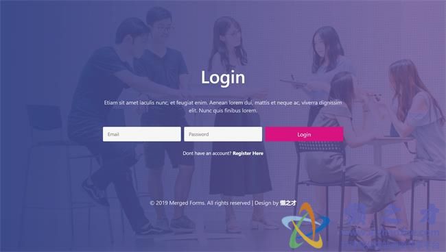 工作交流登录表单响应式HTML网页模板[1.63MB]