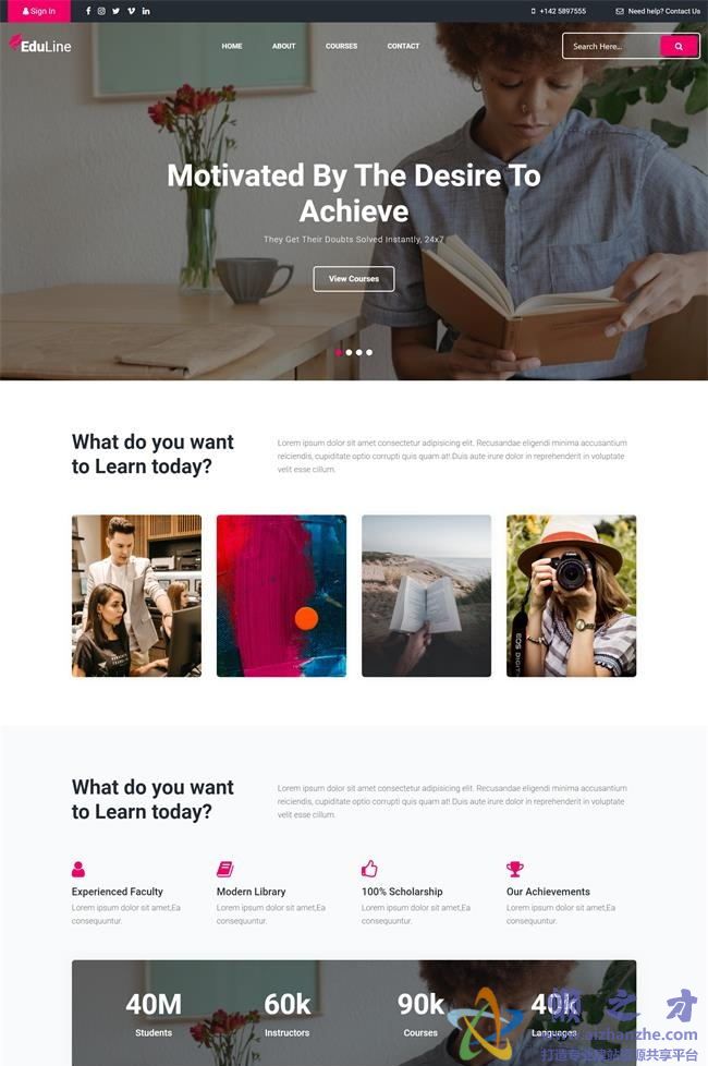 职业培训在线展示响应式HTML网页模板[10.25MB]