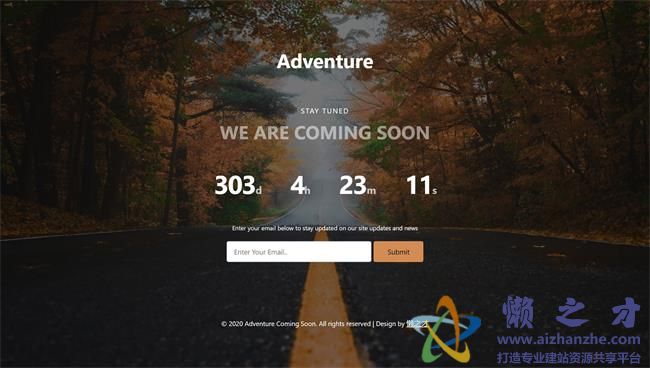 未知之旅上线倒计时响应式HTML网页模板[289KB]