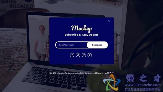 免费模型订阅框响应式HTML网页模板[268KB]