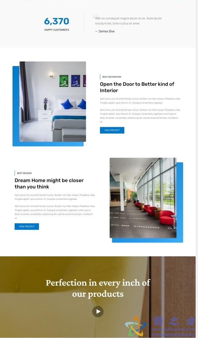 创意响应式室内装修设计公司网站html模板[2.97MB]