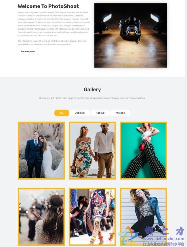 响应式创意户外摄影拍摄作品集HTML网页模板[6.46MB]