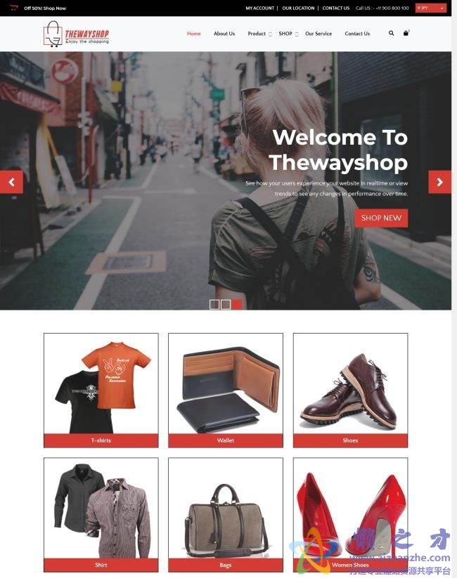 响应式服装配饰电子商店HTML网页模板[4.23MB]
