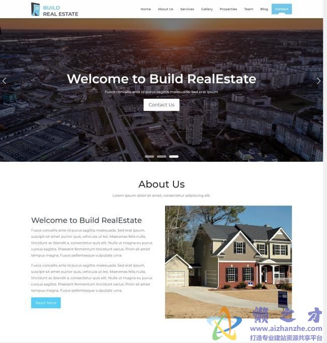 蓝色响应式不动产资产管理单页HTML网页模板[5.39MB]