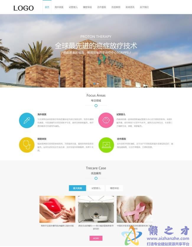 （自适应手机版）医疗试管婴儿响应式织梦模板[15.63MB]