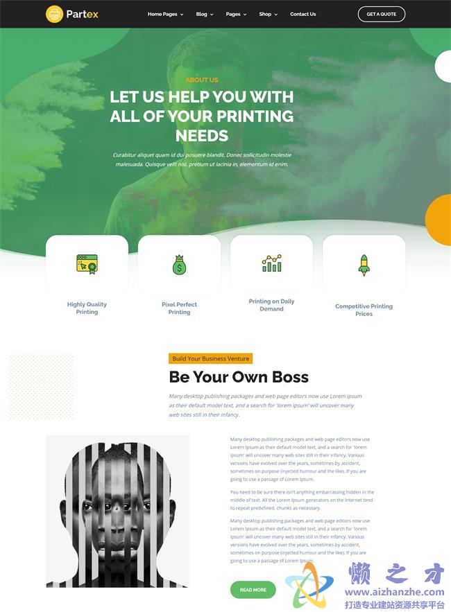 响应式广告印刷打印服务公司HTML网页模板[7.66MB]