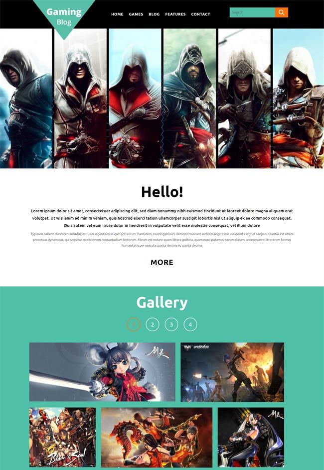 精美创意游戏开发上市公司HTML网页模板[1.91MB]