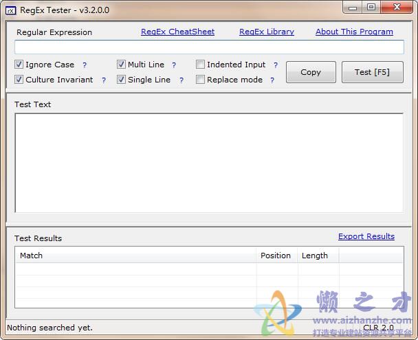 Regex Tester(正则表达式测试工具)3.2.0.0 免安装版