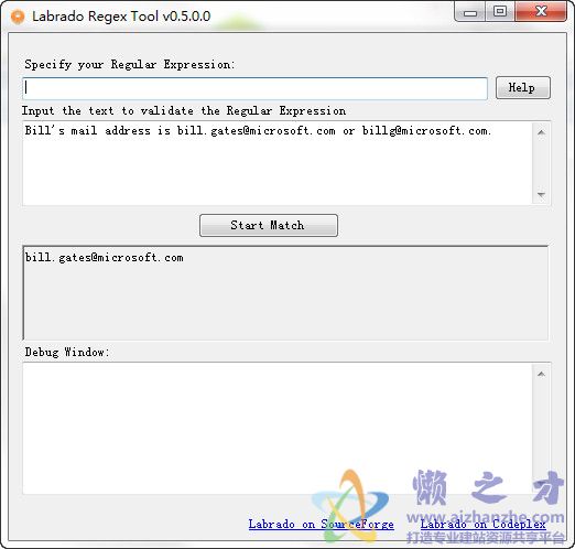 Labrado RegexTool(测试正则表达式)V0.5 英文绿色版