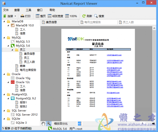 Navicat Report Viewer(数据库报表浏览器) v3.2.8免费版
