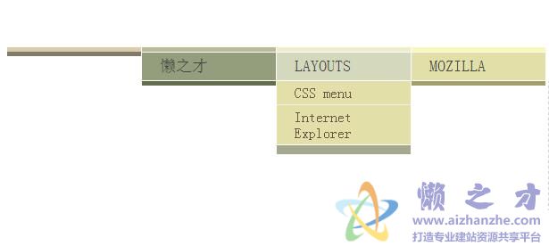 兼容好的CSS横向导航条