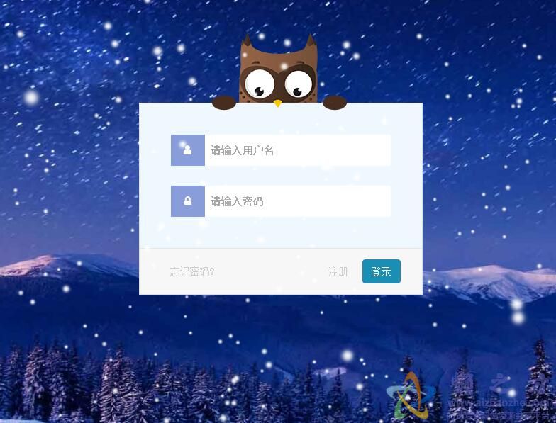 HTML5下雪动画用户注册登录响应式模板