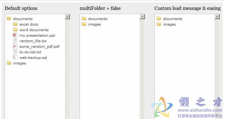 jQuery File Tree 多功能树形菜单插件
