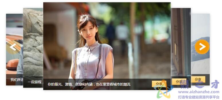 js实现3D图片逐张轮播幻灯片特效