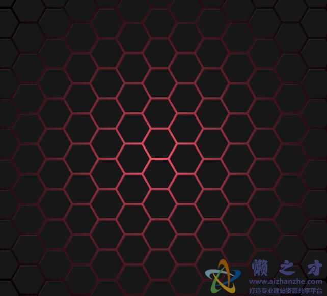 HTML5结合Canvas实现的霓虹灯蜂巢交互发光特效