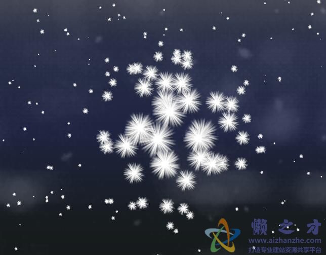 HTML5+Particles.js实现的响应式冬天雪花飘落缩放动画效果
