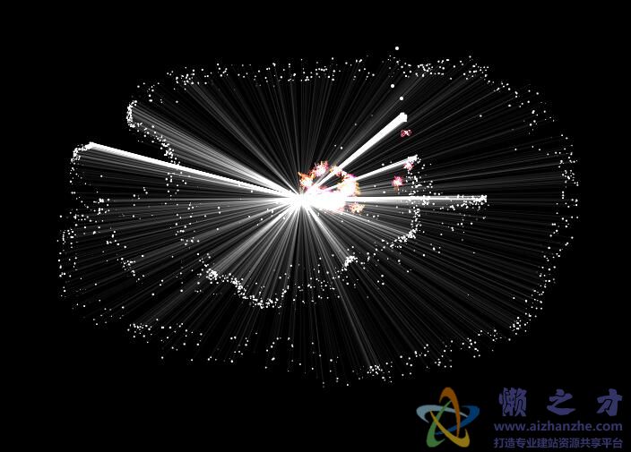 HTML5 Canvas实现的鼠标拖拽超炫粒子构造星系动画