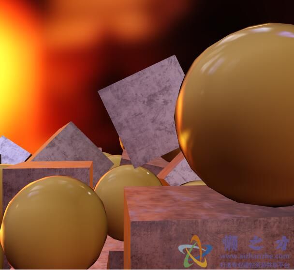 HTML5 WebGL实现不同质感的3D球体和方块滚落动画效果