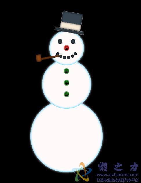 HTML5+CSS3实现叼着烟斗抽烟的雪人动画特效