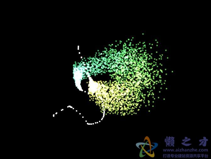 html5 canvas绘制的导火线燃烧效果粒子动画