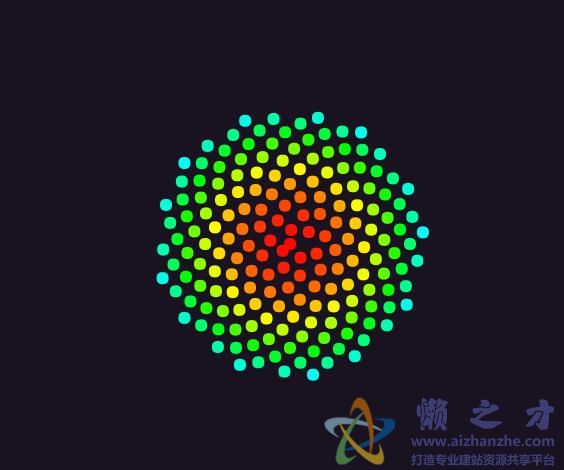 HTML5+Canvas制作圆点不断衍生动画特效