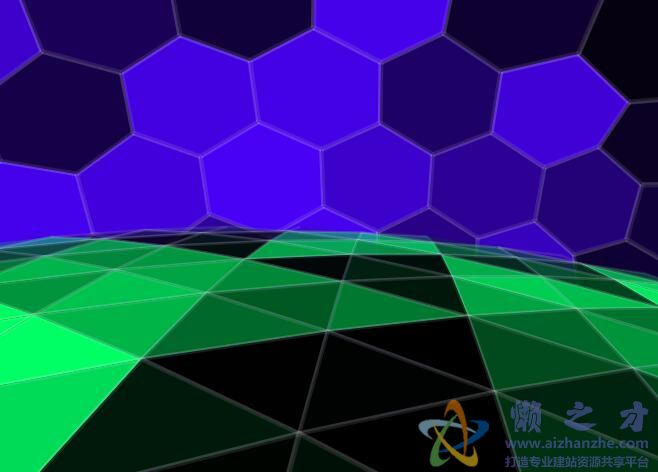 HTML5 Canvas实现飞行在六边形蜂巢建筑中场景动画特效