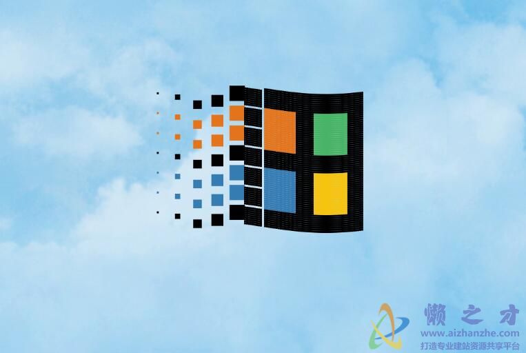 HTML5 canvas绘制在流动白云上漂浮的windows图标动画特效