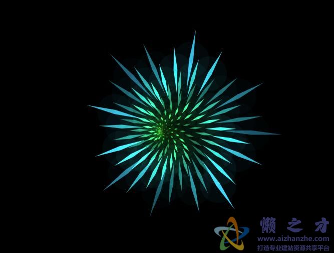 html5 canvas实现酷炫的光束花绽放动画特效