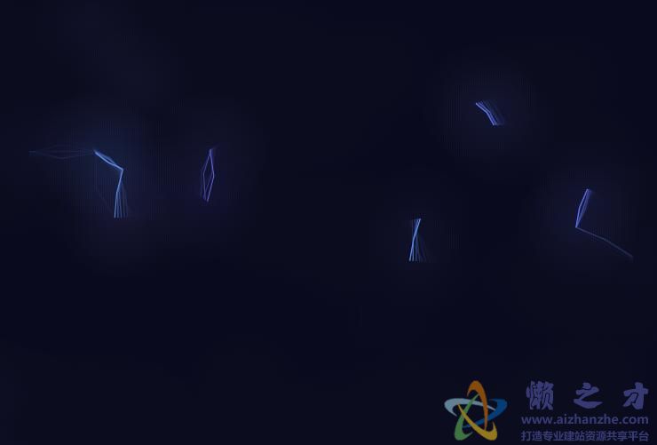 HTML5 Canvas绘制的云雾中电流交织2D动画特效