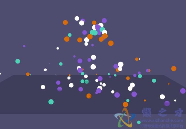 HTML5+Three.js+WebGL实现带重力效果的粒子喷泉动画特效