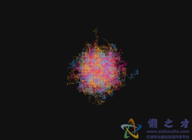 HTML5 Canvas实现的模拟病毒传播扩散动画特效