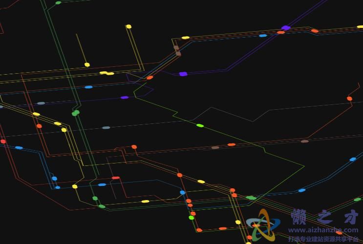 html5 svg实现科技感十足的地铁线路图动画特效