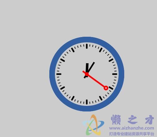 html5基于canvas实现的简易圆形本地时钟效果