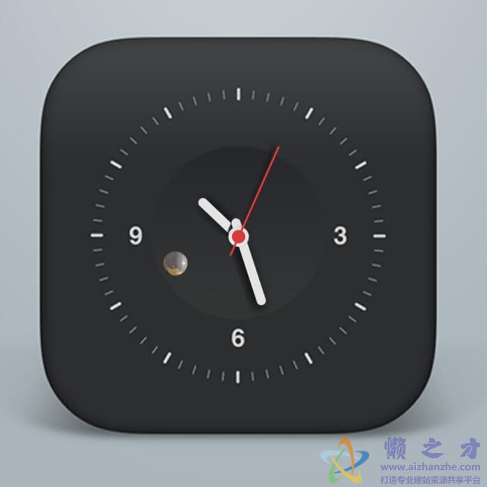 html5+css3实现的黑色圆形时钟效果