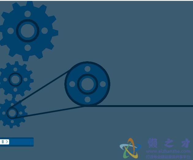 HTML5实现的拖动按钮齿轮动画切换内容特效