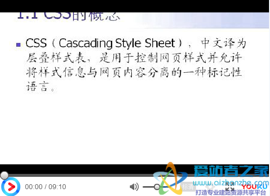 CSS＋DIV网页设计视频教程