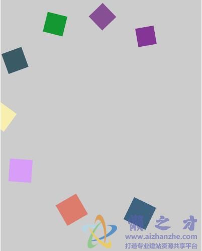 HTML5 canvas制作圆形的万花筒动画效果