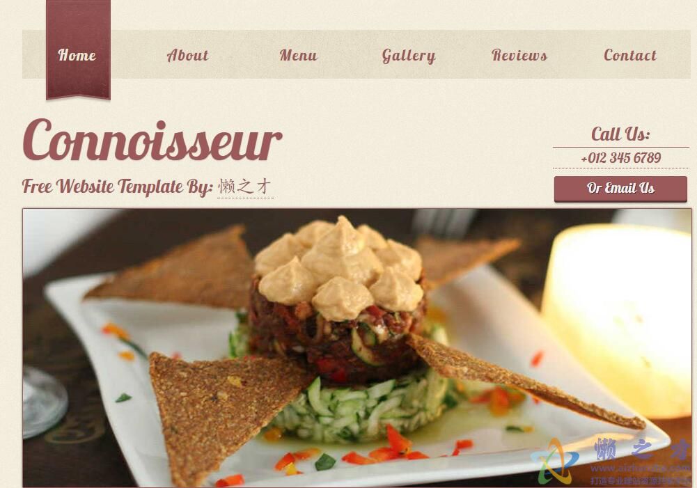 非响应式餐厅产品网站网页模板