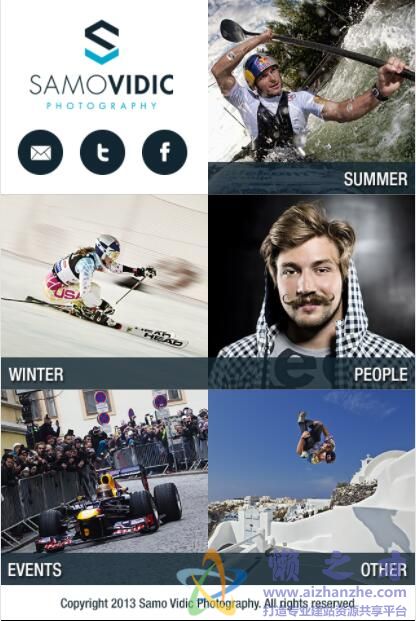 手机摄影js动态网页模板