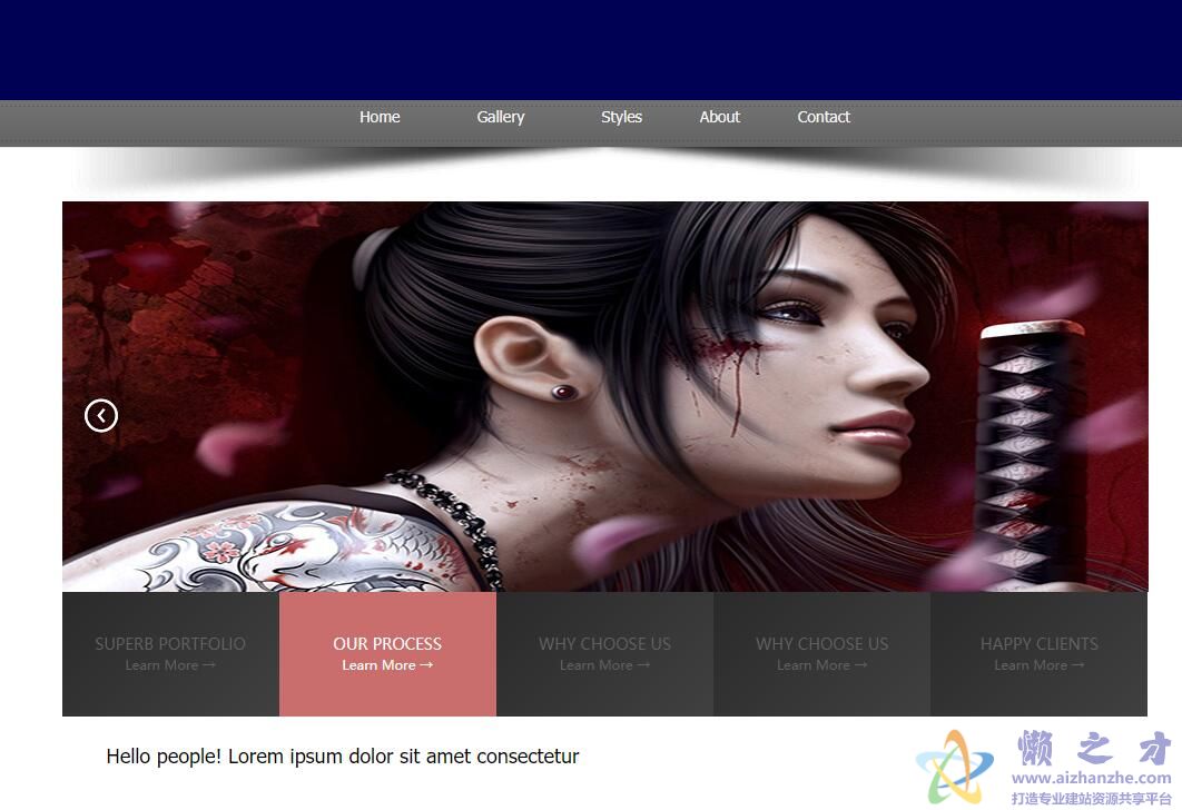 国外大气动漫展示网页模板