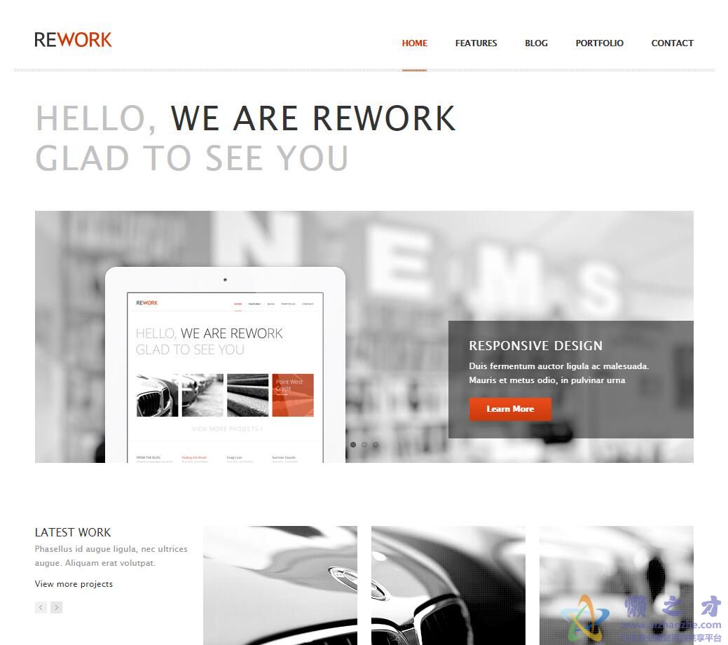 响应式白红大气企业模板