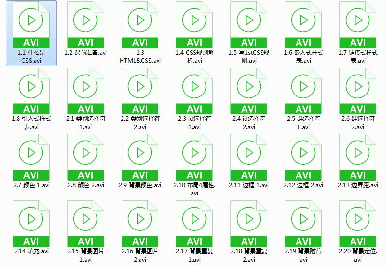 曹鹏 CSS 视频教程打包下载【AVI】【684.88MB】