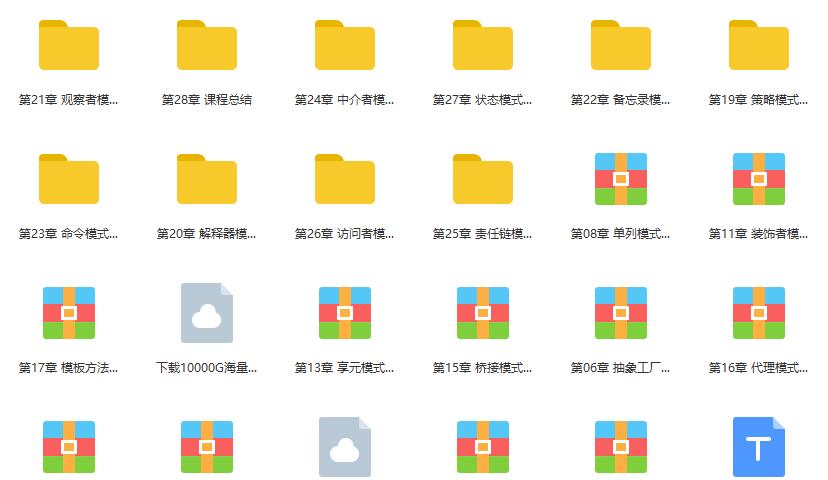java设计模式精讲 Debug 方式+内存分析 完整版 全套视频教程(免密)【MP4】【12.46GB】