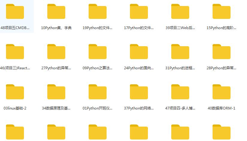 马哥python全栈+爬虫+高端自动化课程大纲 (2018版) 全套视频教程【MP4】【65.22GB】