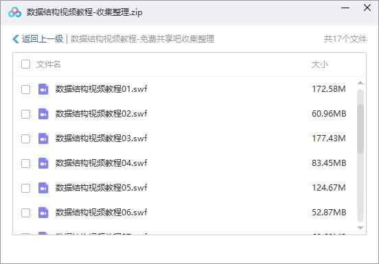 数据结构视频教程[swf][987.94MB]