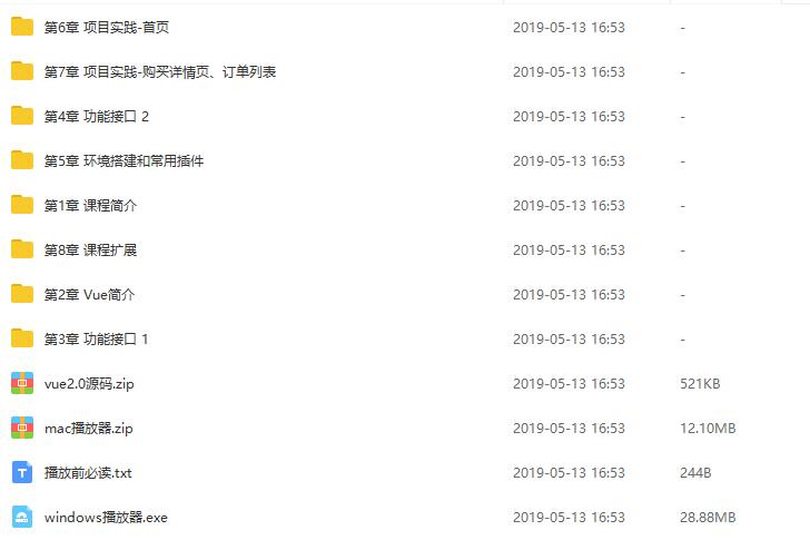 vue2.0项目开发视频教程[mp4][1.34GB]