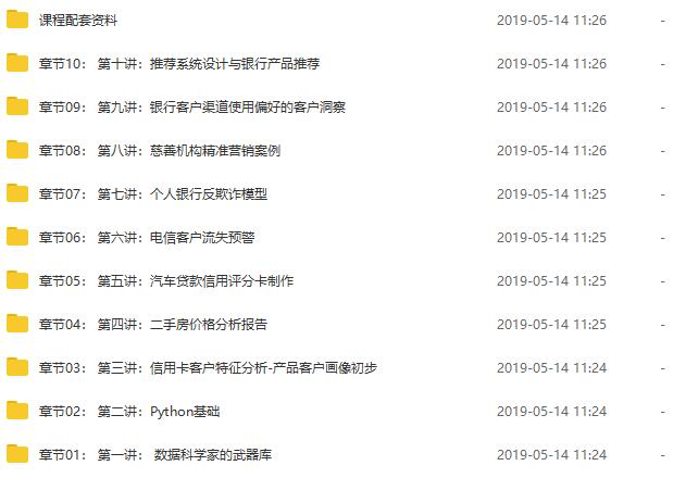 Python数据科学-技术详解与商业实践（八大案例，配套书籍）全套视频教程[mp4][4.89GB]