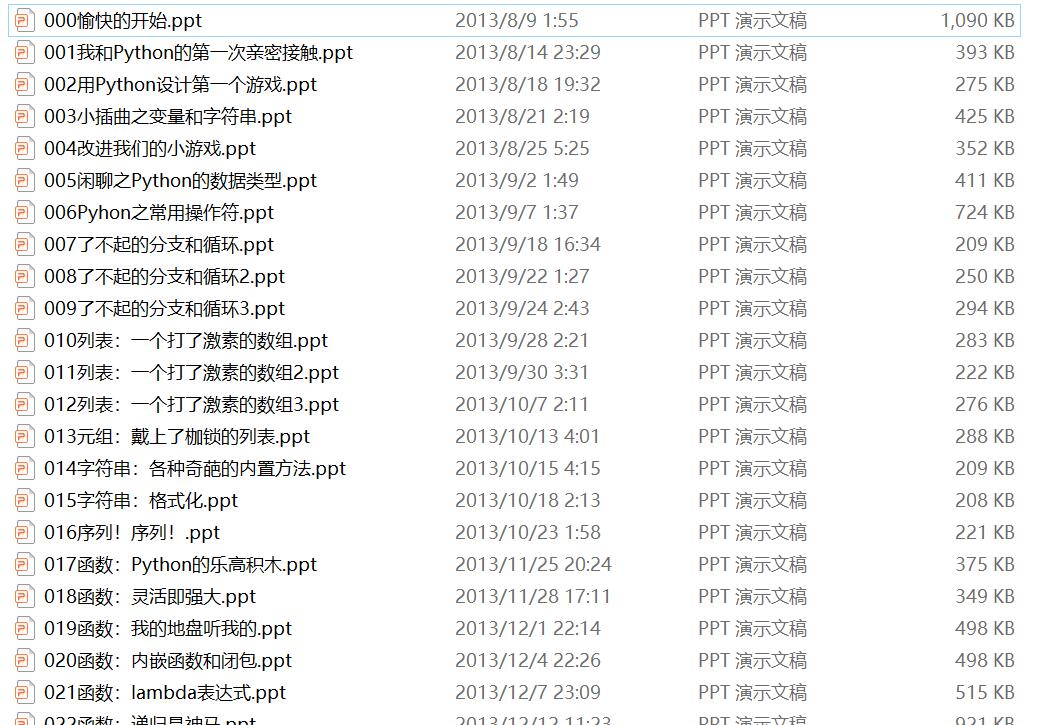 小甲鱼Python3课件[PPT][9.53MB]